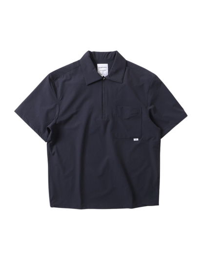 NYLON STRETCH ZIP-UP T‑SHIRTS W1458