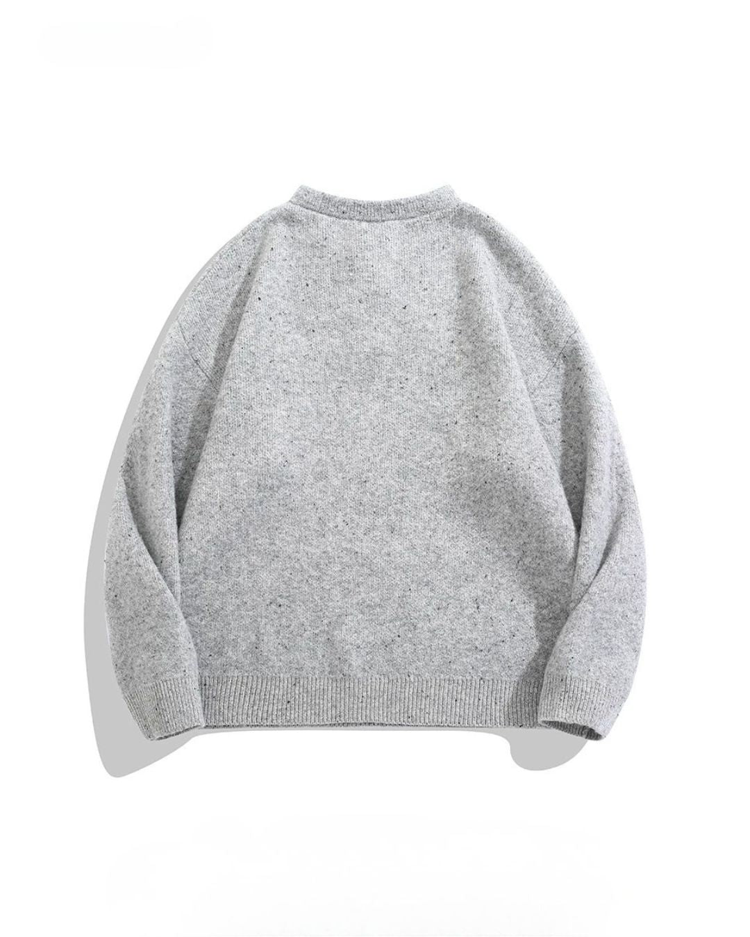 HEATHER HENLEY NECK RELAXED KNIT W1501