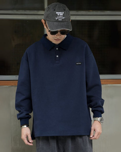 COLLAR HEAVYWEIGHT BASIC LONG TEE W1473