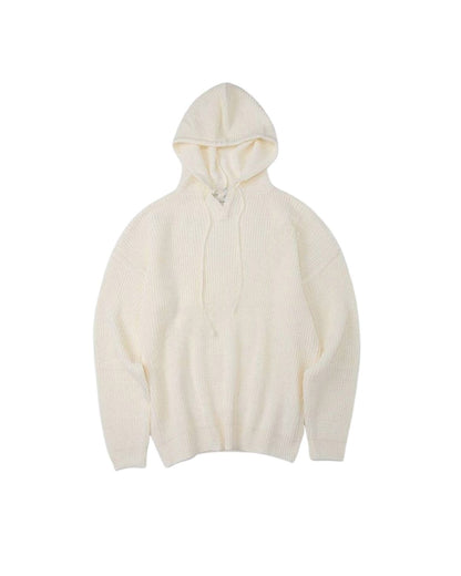 RIB KNIT HOODIE W1535