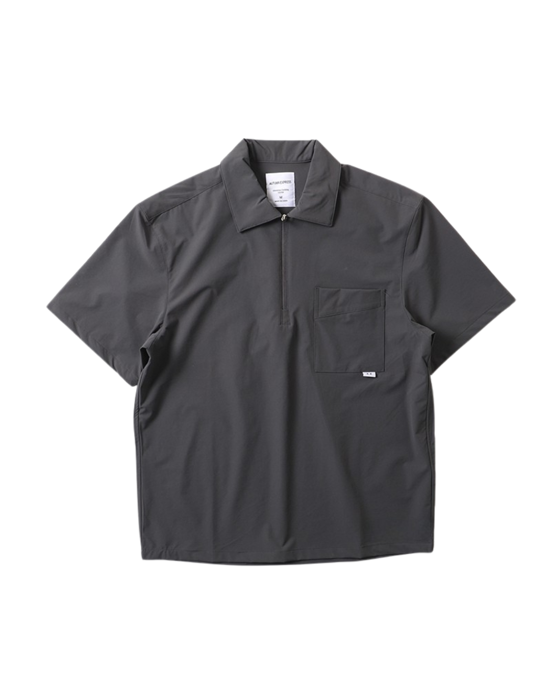 NYLON STRETCH ZIP-UP T‑SHIRTS W1458