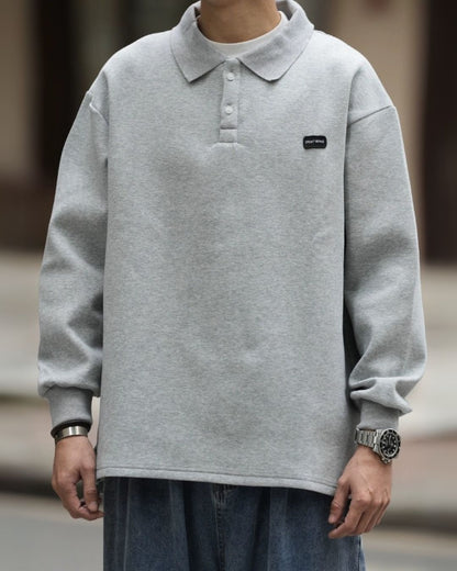 COLLAR HEAVYWEIGHT BASIC LONG TEE W1473