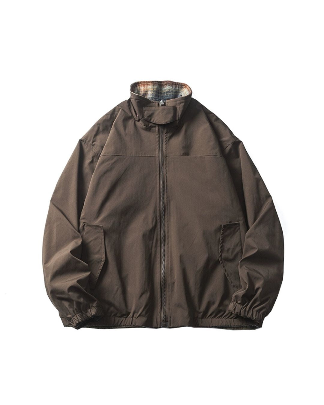 REVERSIBLE CHECK WATER-REPELLENT JACKET W1480
