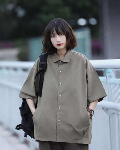 LOOSE PATCH POCKET SHIRTS W1757