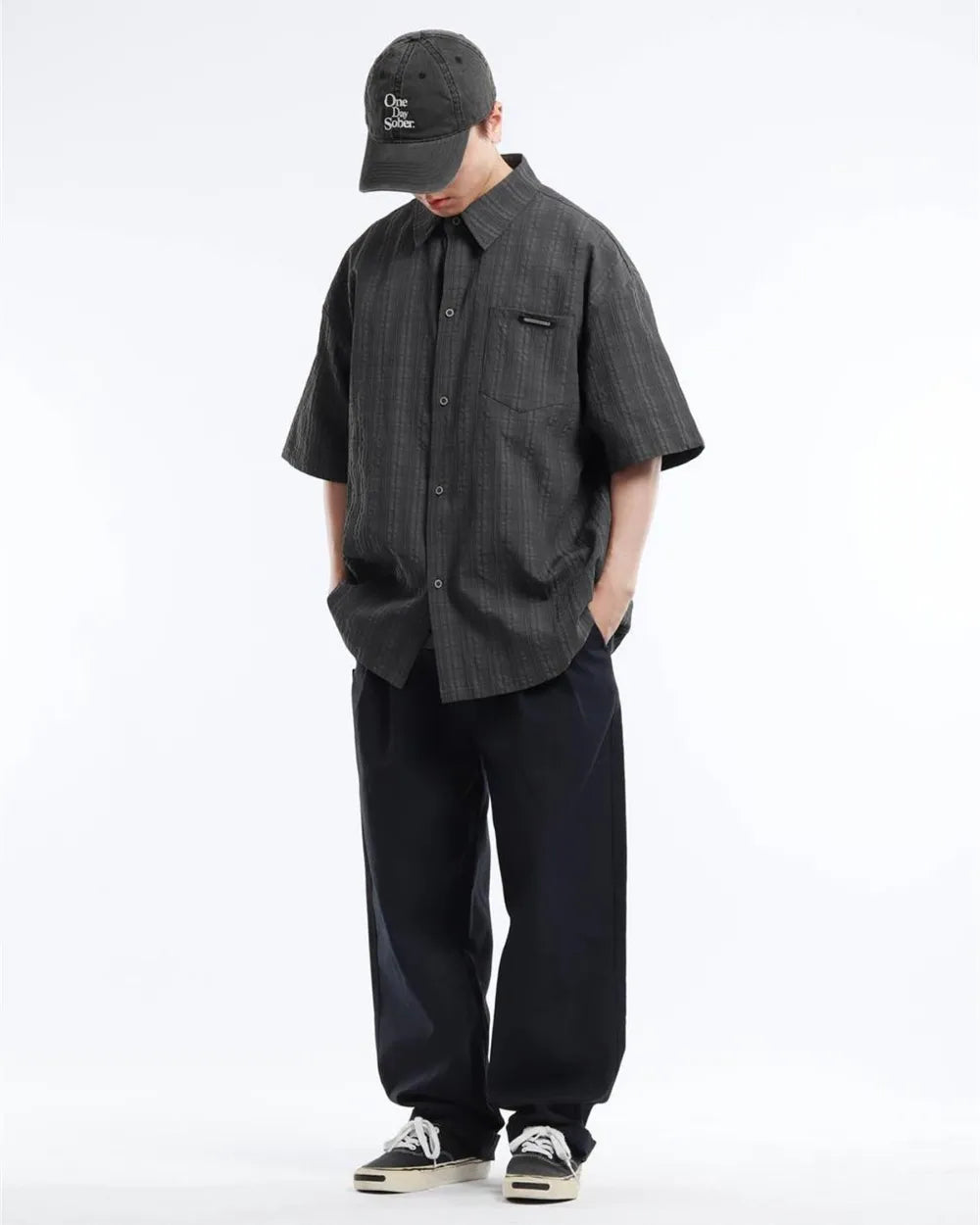 STRIPED LOOSE SHIRTS W1763