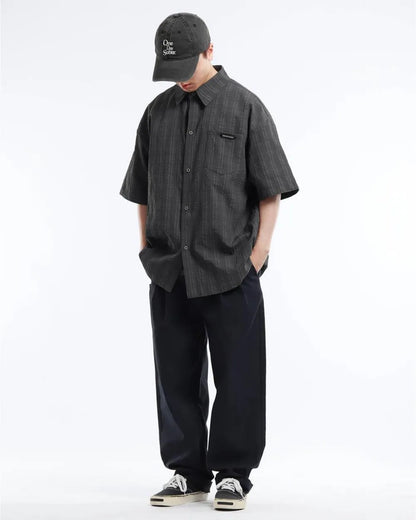 STRIPED LOOSE SHIRTS W1763