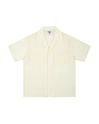 SHEER STRIPE SIMPLE SHIRTS W1706