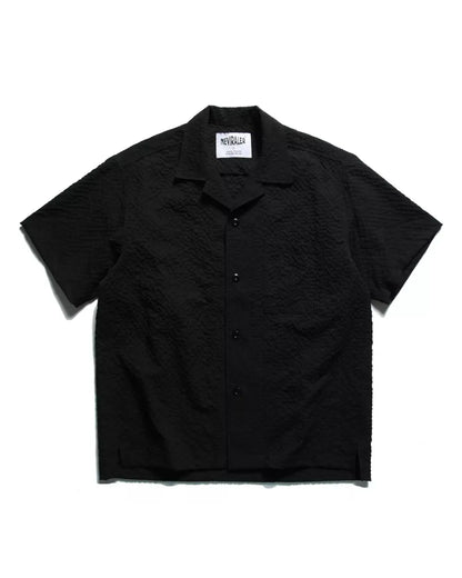 SEERSUCKER OPEN COLLAR SHIRTS W1818