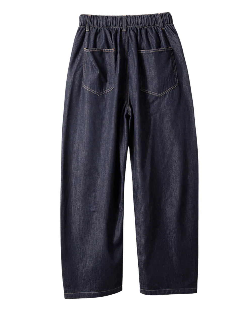 DRAWSTRING SEAM LOOSE DENIM PANTS W1794