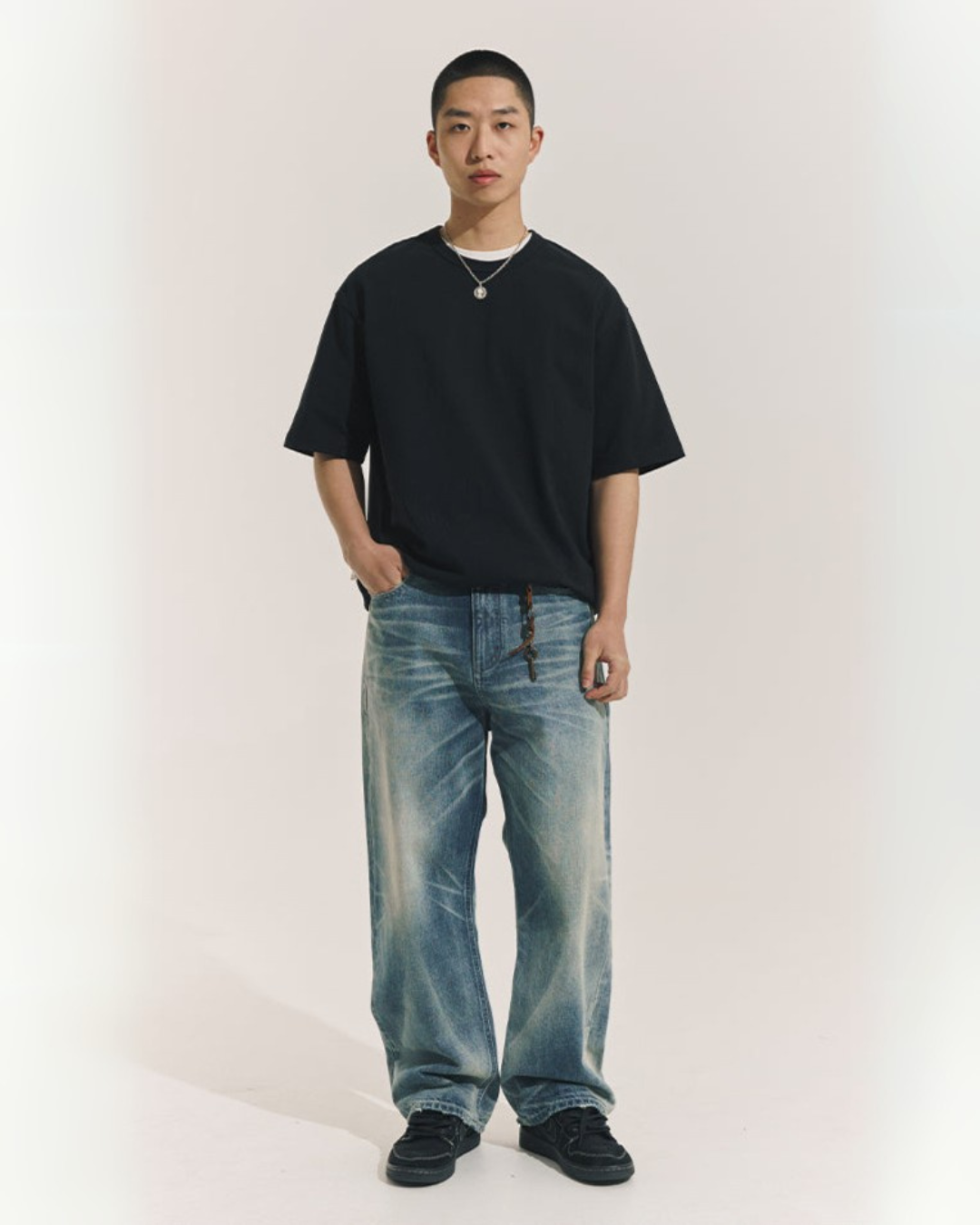 VINTAGE WIDE DENIM PANTS W1468