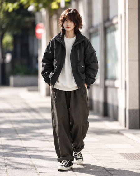PANELLED RIBBED SWEAT W1879