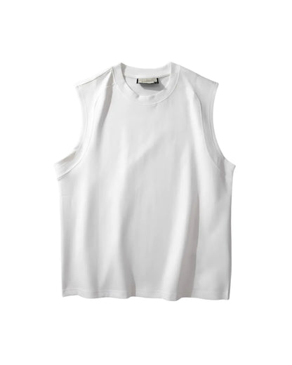 CREWNECK LOOSE TANK-TOP W1708