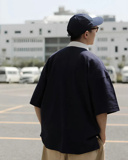 CONTRAST COLLAR POLO SHIRTS W1659