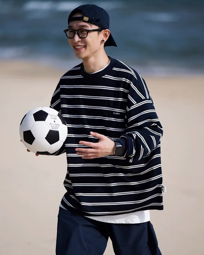 STRIPED LONG SLEEVE T-SHIRT W1401