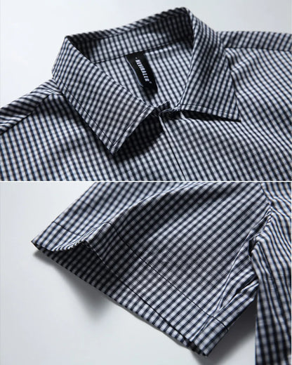 CHECKERED LOOSE SHIRT W1770