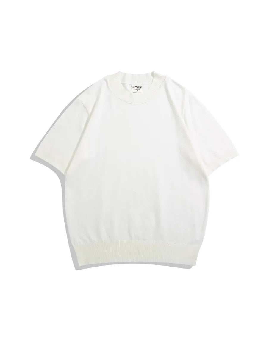 SHORT SLEEVE SIMPLE KNIT W1718
