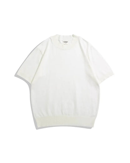 SHORT SLEEVE SIMPLE KNIT W1718