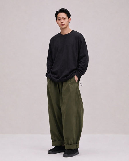 BALLOON WIDE PANTS W339