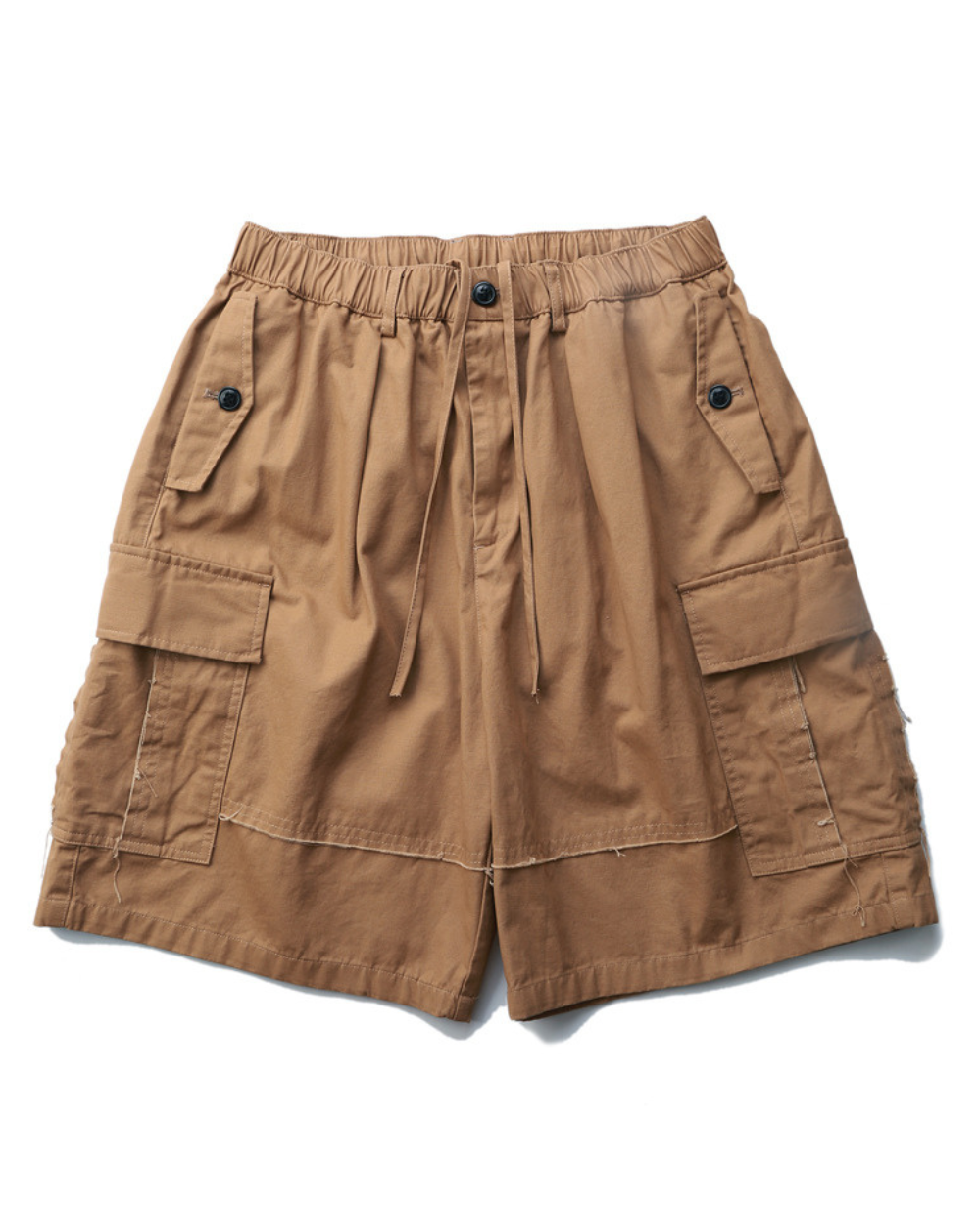 WASHED COTTON CARGO SHORTS W1643