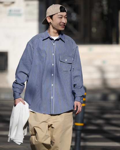 STRIPE OVERSIZED SHIRTS W1469