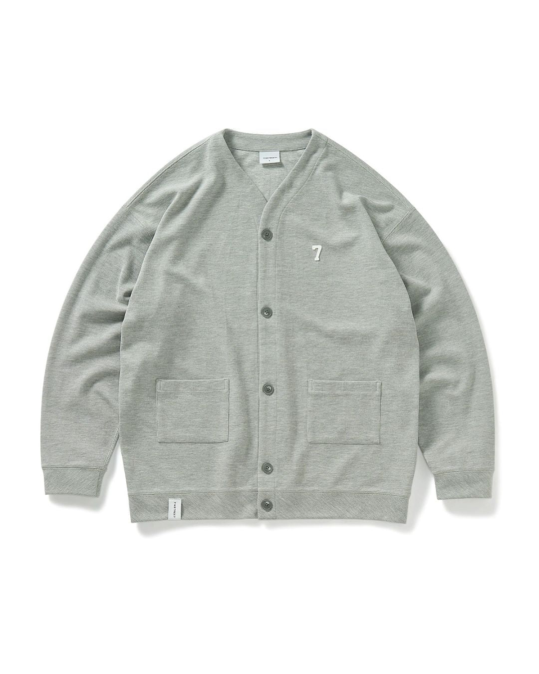 COTTON POLY WAFFLE CARDIGAN W1506