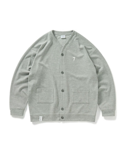 COTTON POLY WAFFLE CARDIGAN W1506