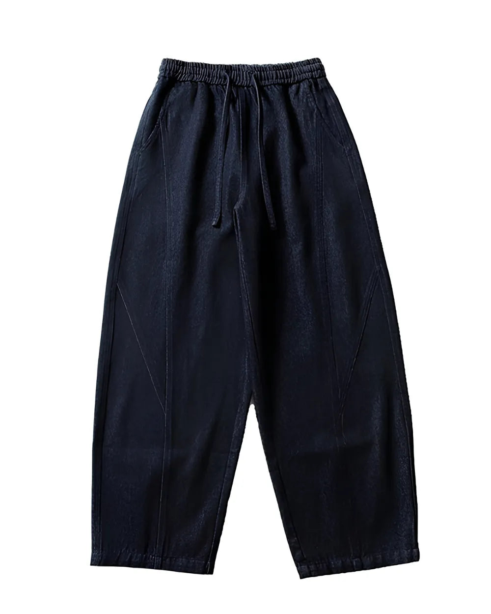 DENIM DRAWSTRING LOOSE PANTS W1692