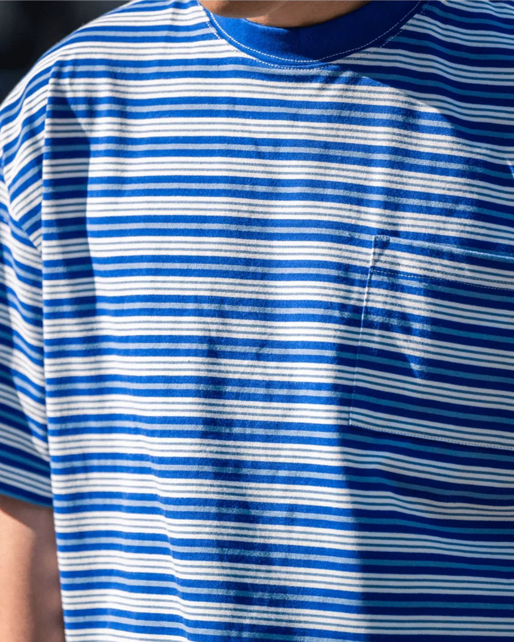 BORDER OVERSIZED POCKET T‑SHIRTS W1747