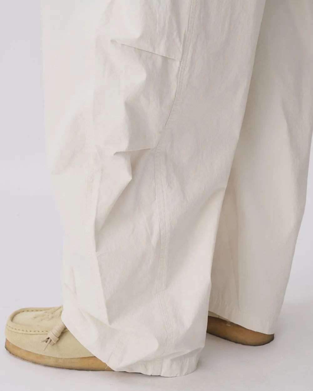 NYLON WIDE TRACK PANTS W1817