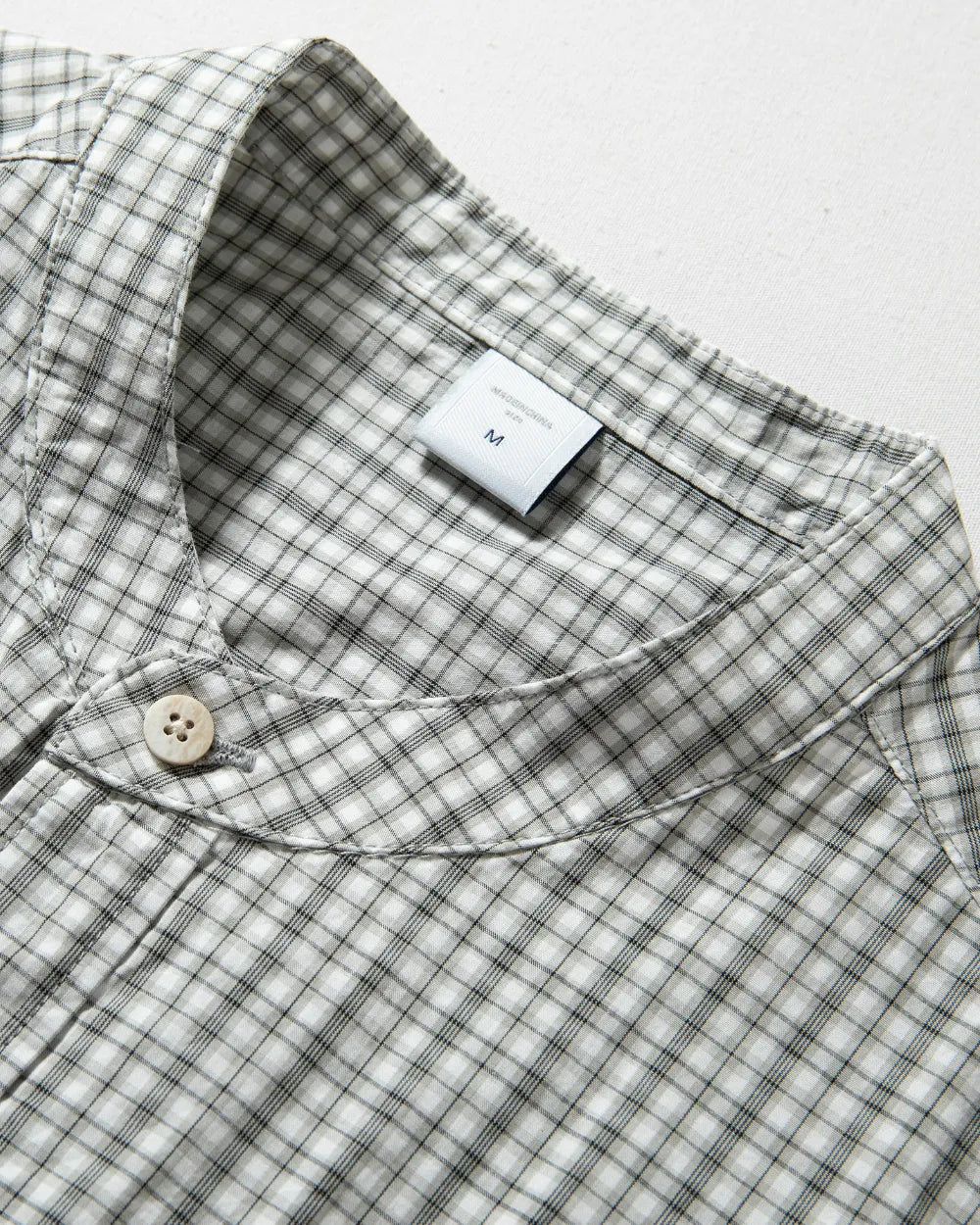 CHECK BAND COLLAR SHIRTS W1760