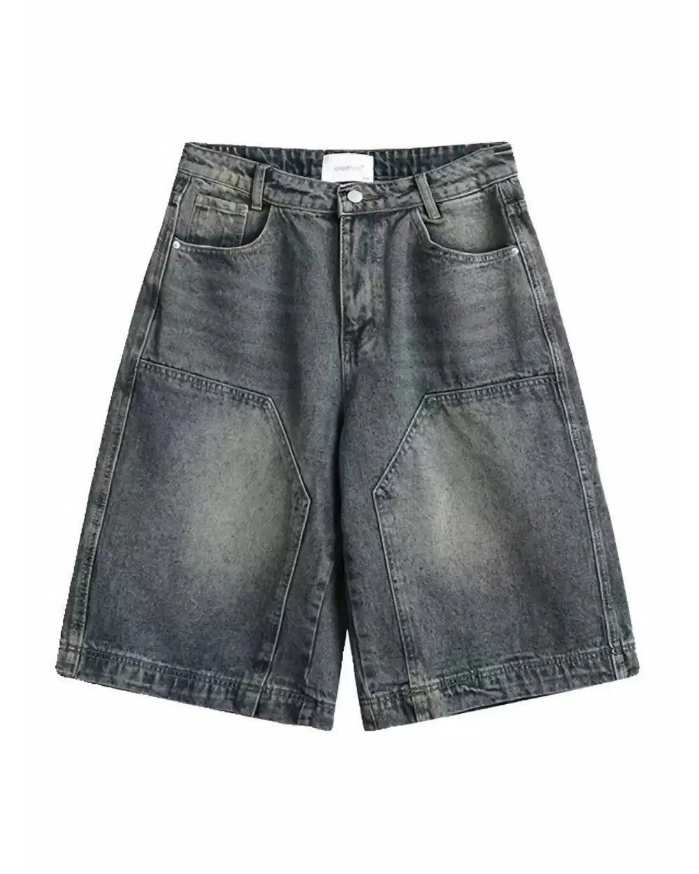 WASHED WIDE DENIM SHORTS W1657