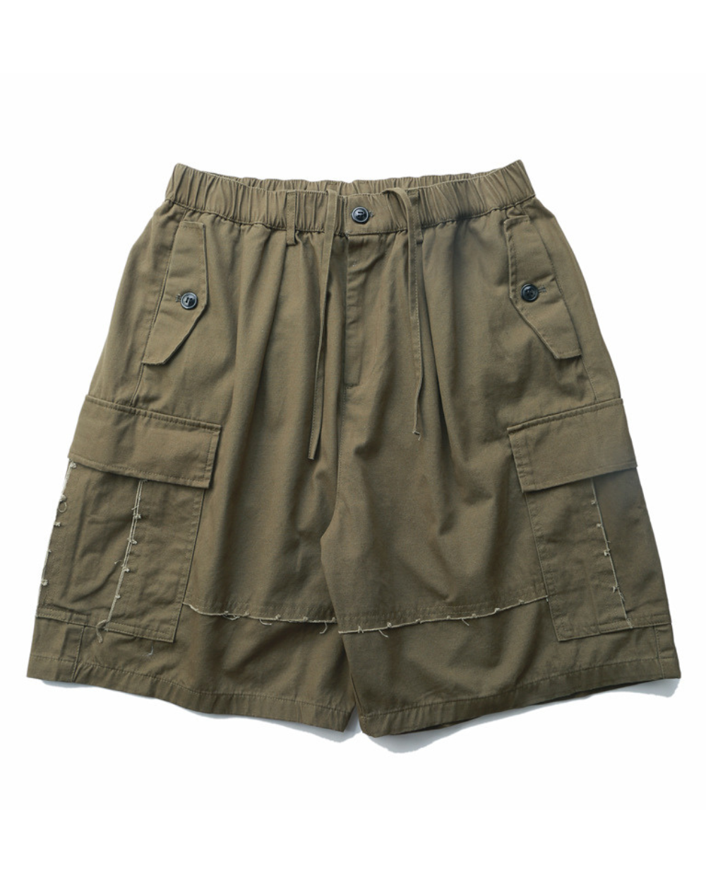 WASHED COTTON CARGO SHORTS W1643