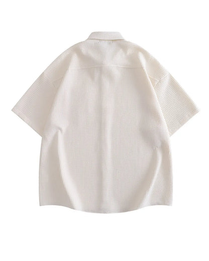 WAFFLE LOOSE SHIRTS W1658