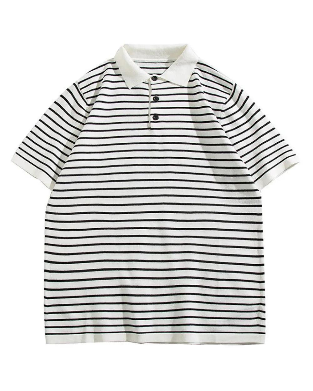 STRIPED LOOSE POLO SHIRTS W1767