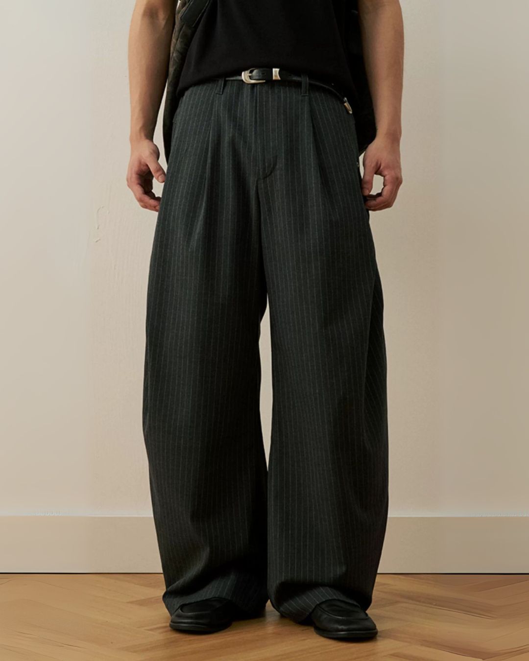 PINSTRIPE WIDE SLACKS W1489