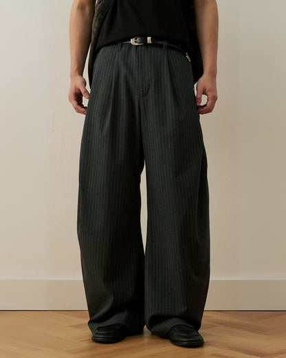 PINSTRIPE WIDE SLACKS W1489