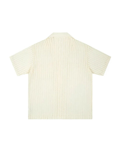 SHEER STRIPE SIMPLE SHIRTS W1706