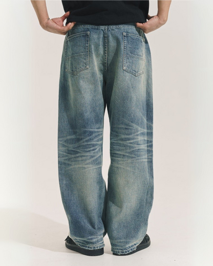 VINTAGE WIDE DENIM PANTS W1468