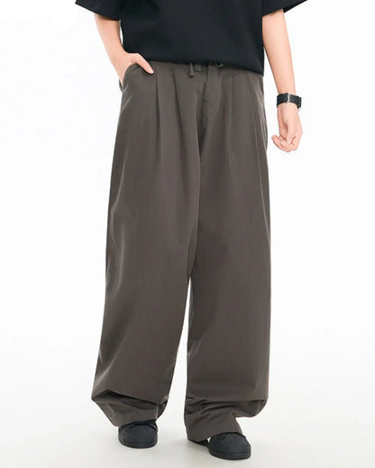 LOOSE WIDE DRAPE PANTS W1758