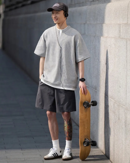 WAFFLE VNECK T‑SHIRTS W1713