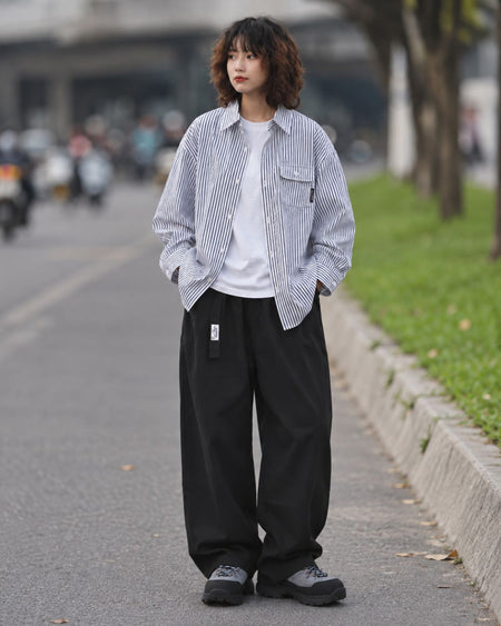 WIDE TUCK CARGO PANTS W1638