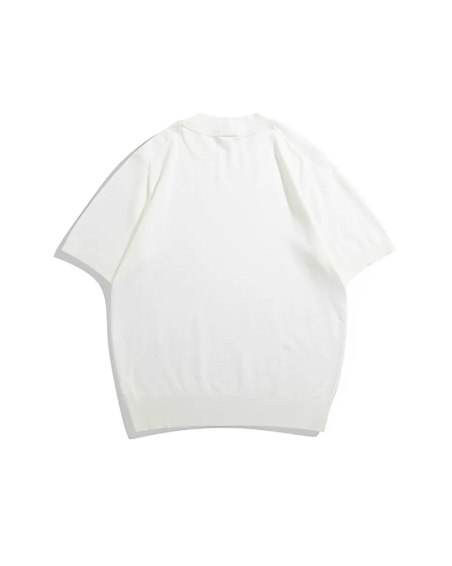SHORT SLEEVE SIMPLE KNIT W1718