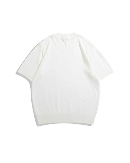 SHORT SLEEVE SIMPLE KNIT W1718