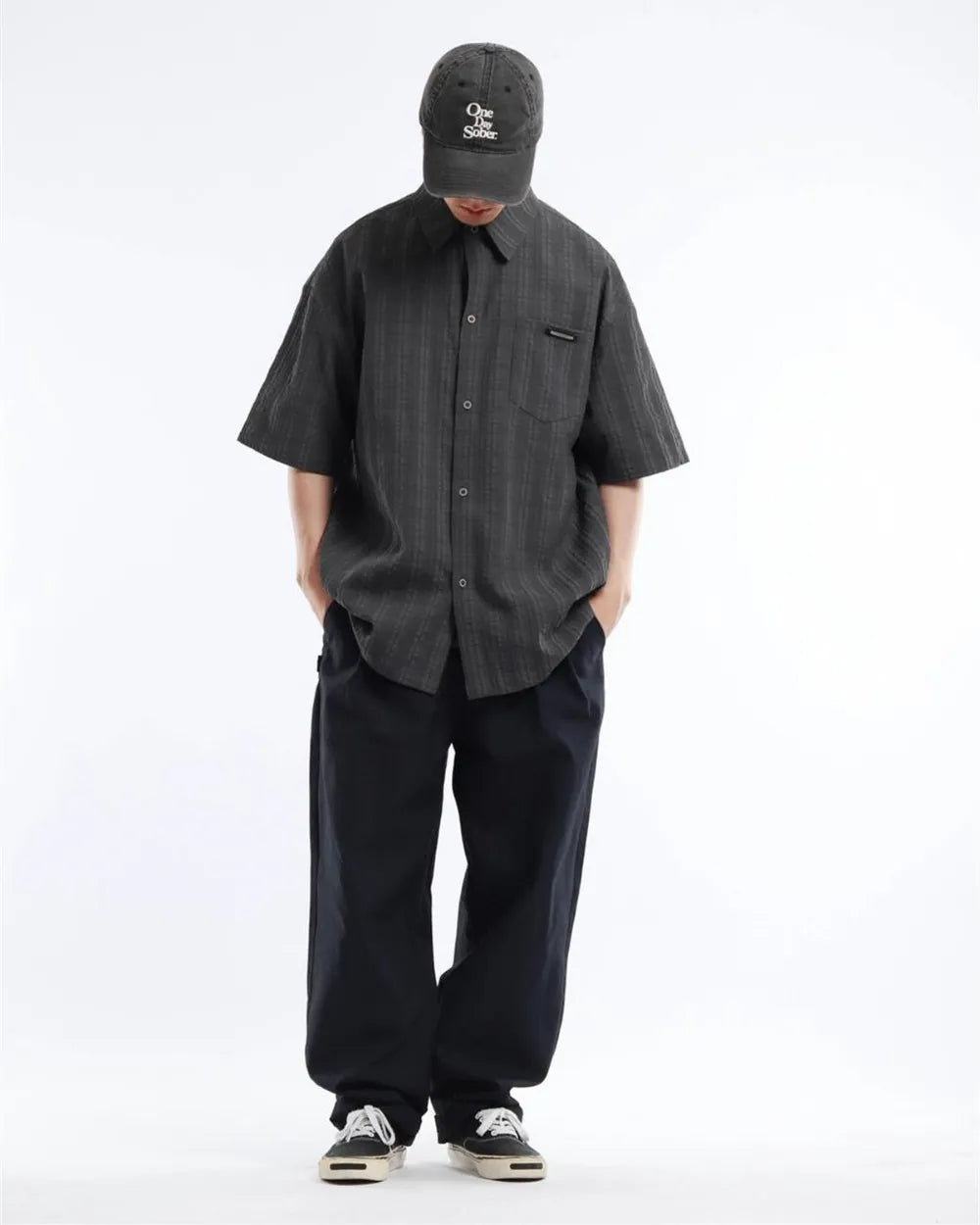 STRIPED LOOSE SHIRTS W1763