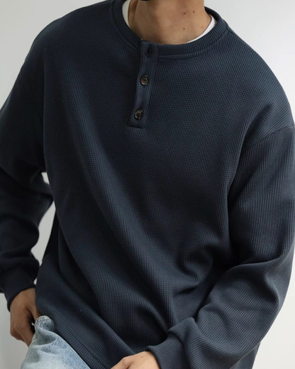 WAFFLE HENLEY  LONG TEE W1583