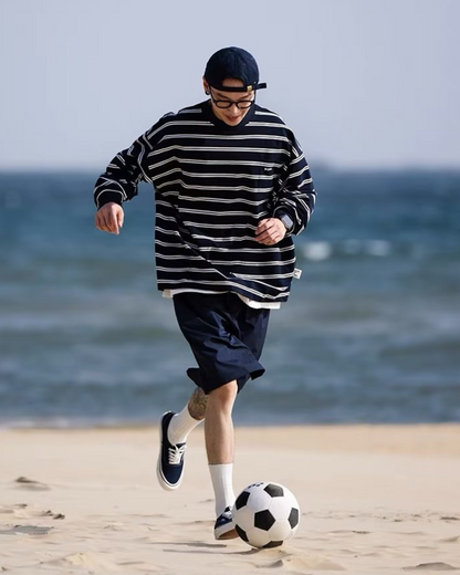 STRIPED LONG SLEEVE T-SHIRT W1401