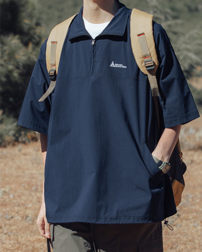 LIGHTWEIGHT WATER-REPELLENT HALF-ZIP TEE W1448
