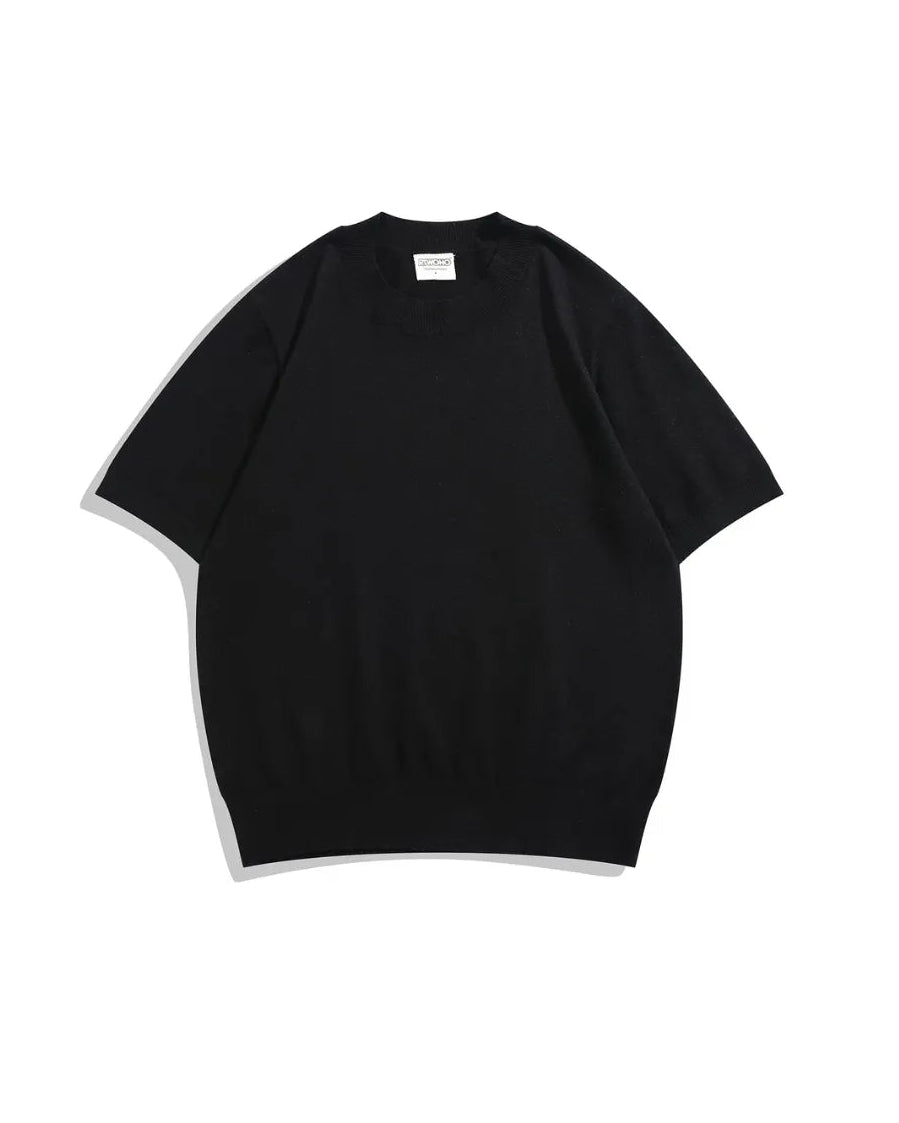 SHORT SLEEVE SIMPLE KNIT W1718