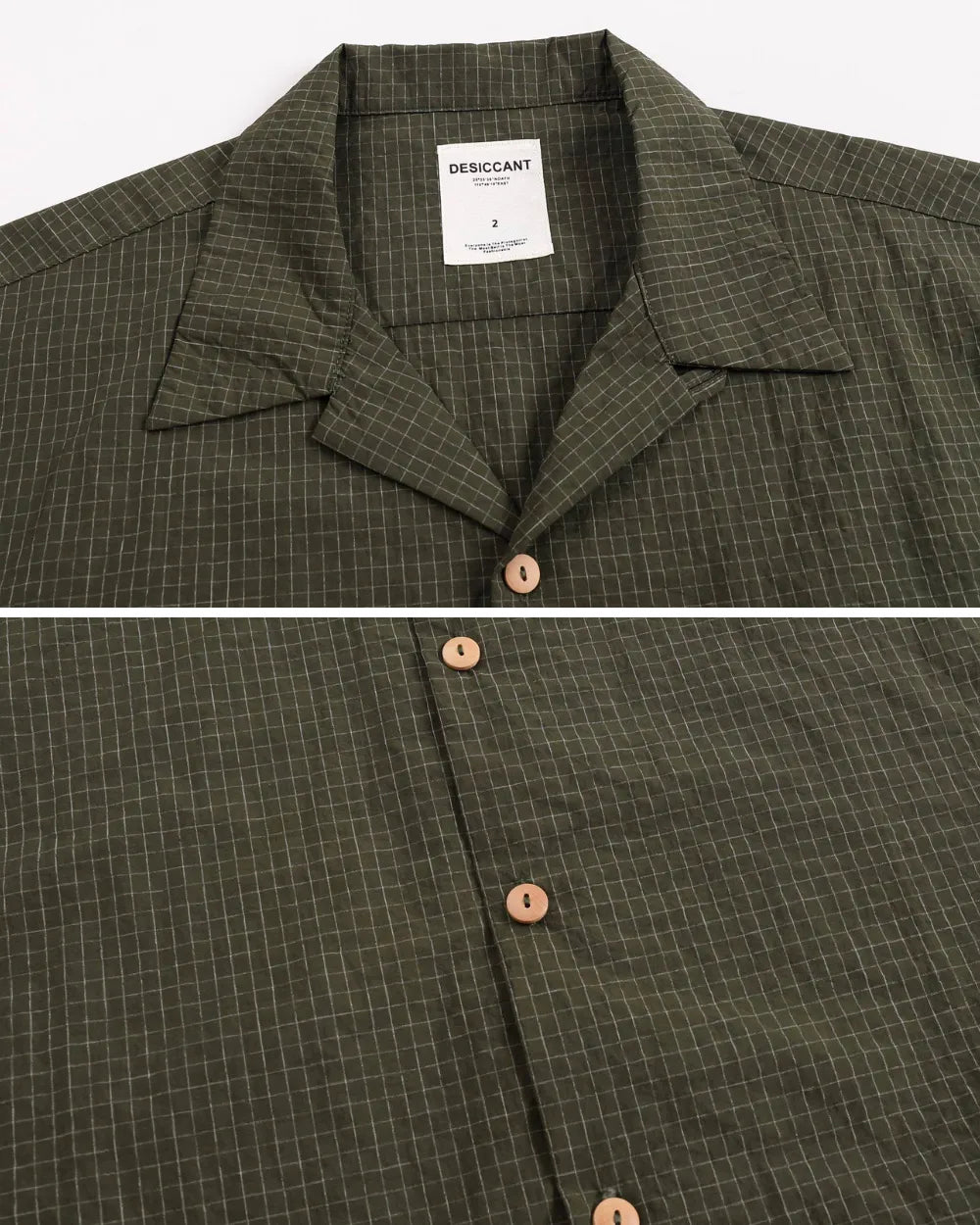 GRID OPEN COLLAR SHIRTS W1691