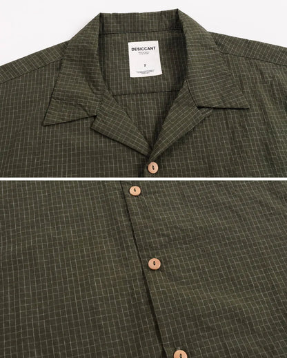 GRID OPEN COLLAR SHIRTS W1691